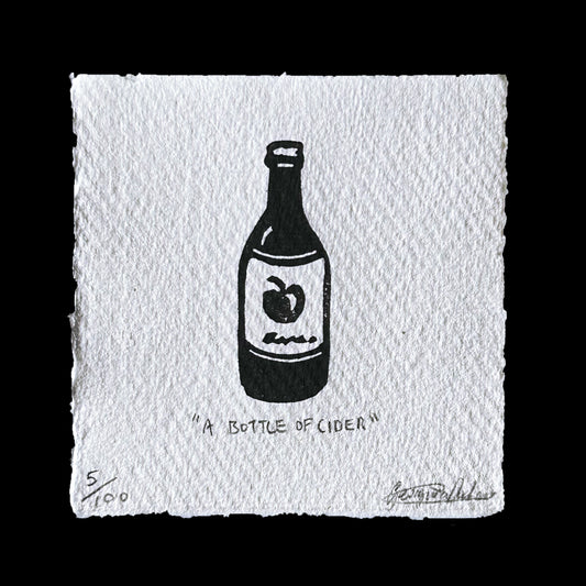 "A BOTTLE OF CIDER" Miniature Print