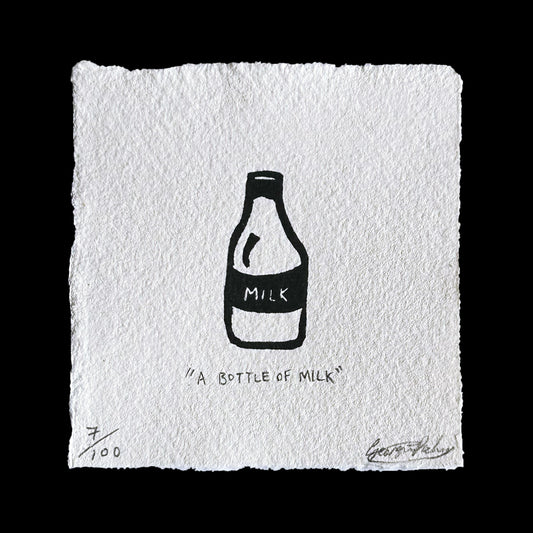 "A BOTTLE OF MILK" Miniature Print