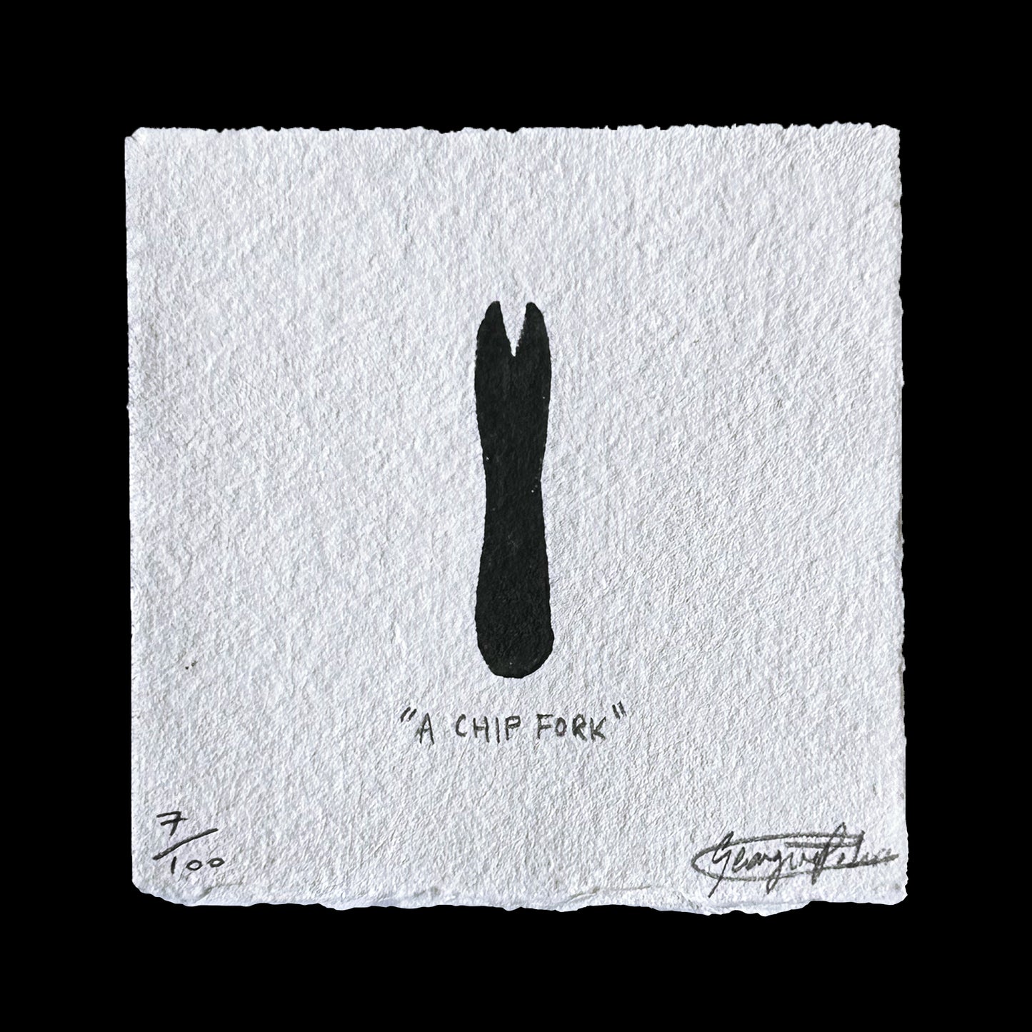 "A CHIP FORK" Miniature Print