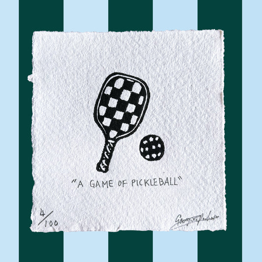 "A GAME OF PICKLEBALL" Miniature Print