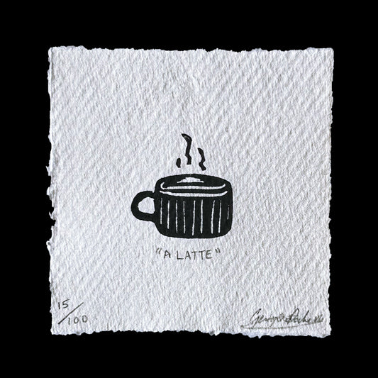 "A LATTE" Miniature Print