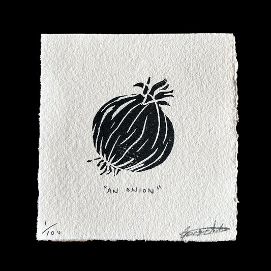 "AN ONION" Miniature Print