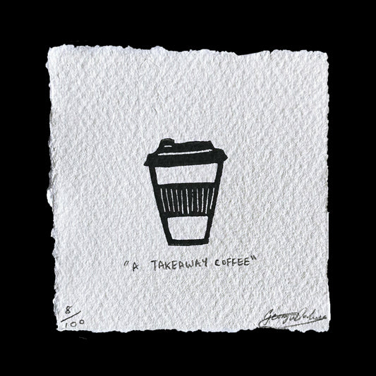 "A TAKEAWAY COFFEE" Miniature Print