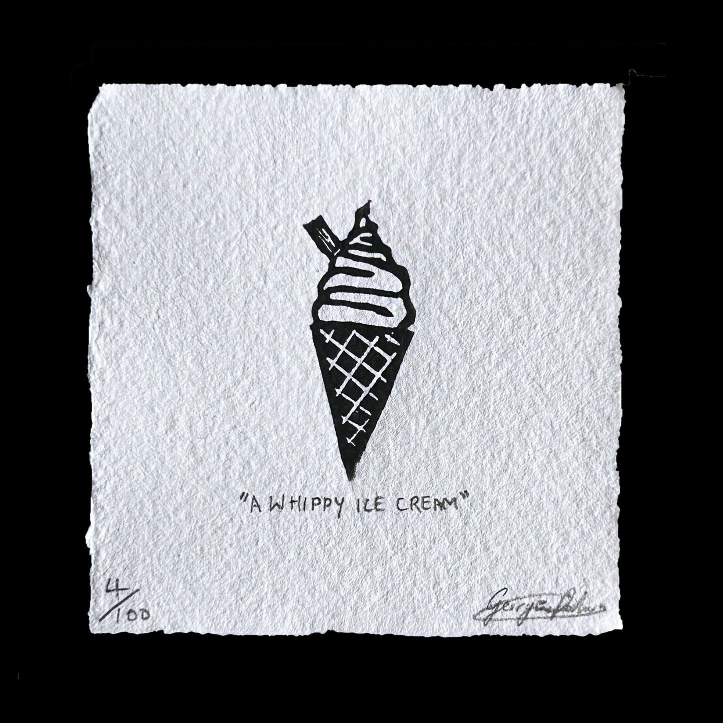 "A WHIPPY ICE CREAM" Miniature Print