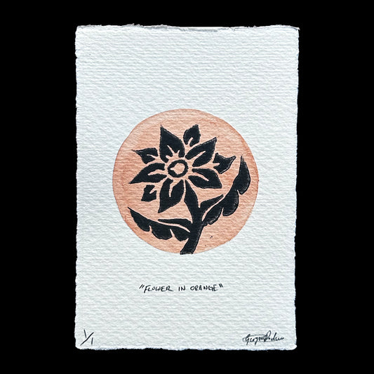 "FLOWER IN ORANGE" Small Print