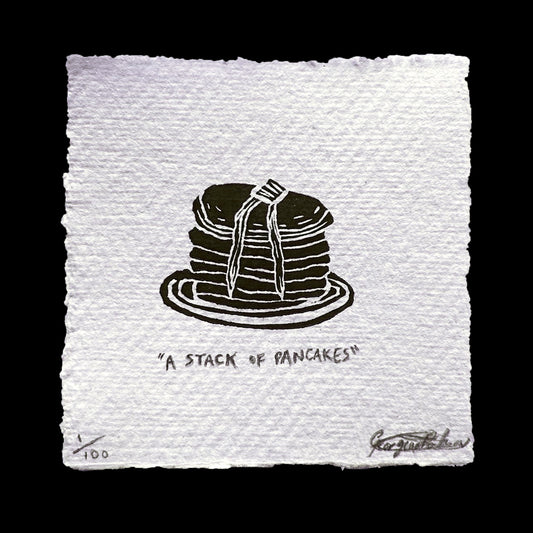 "A STACK OF PANCAKES" Miniature Print