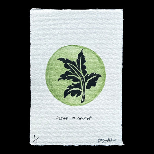 "LEAF IN GREEN" Small Print